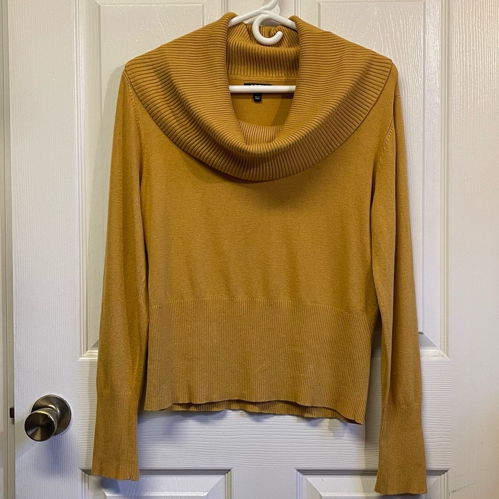 Apt. 9 Women's Cowl Neck Sweater in Mustard